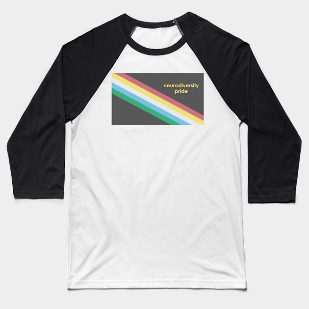 Neurodiversity Pride Baseball T-Shirt by Quipplepunk